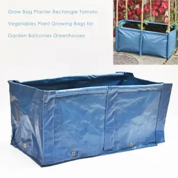 

Grow Bags With Six Holes Garden Bed Rectangle Planting Container Grow Bags Fabric Planter Pot For Plants Flower Nursery Pot