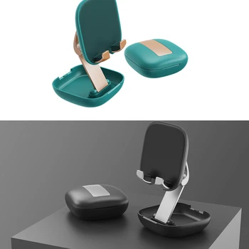 

Foldable Aluminum Alloy Adjustable Pad Holder Mini Fashion Mobile Phone Tablet Bracket Adjustable Desktop Support Frame