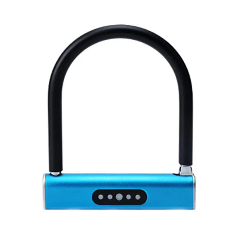 EUSIX безопасности u-замок с Bluetooth велосипед u-замок велосипедный Умный Замок Противоугонный без ключа склад замок садовый замок Телефон - Цвет: blue