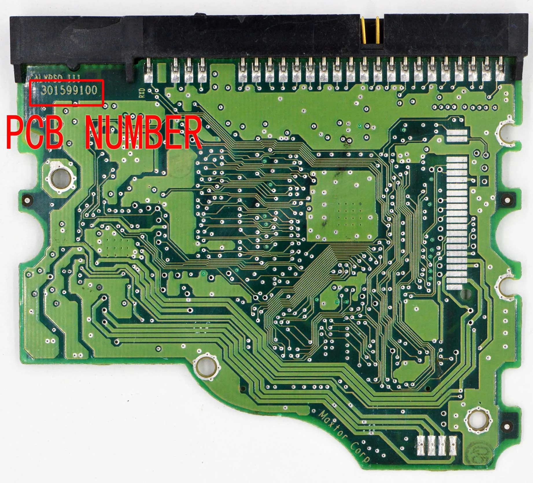 Maxtor Área de Trabalho Ide Disco Rígido Placa de Circuito Número: 301599100 Controlador Principal Ic: 040111300 040110200 040111500 - Imagem 2