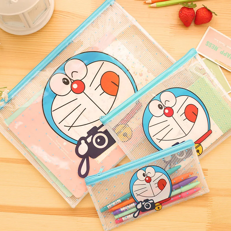Милая сумка-файл для документов Doraemon A4, канцелярская папка, наполнение продукция, школьные офисные принадлежности, детский пенал