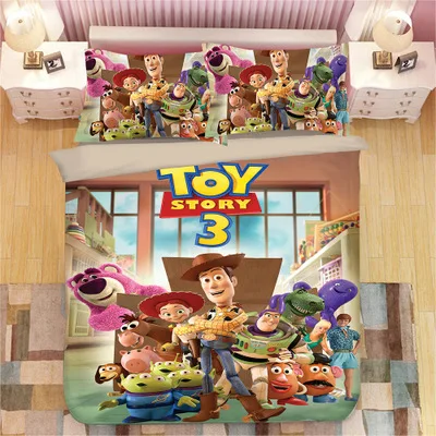 Набор постельного белья disney Toy Story, двойной размер, пододеяльник, набор, детский домашний декор, Твин, королева, король, размер, постельные принадлежности, одиночное постельное белье, подарок