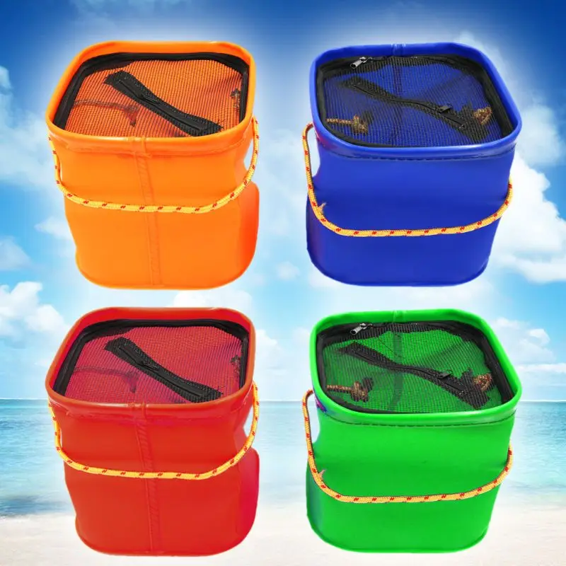 

EVA Square Collapsible Bucket Live Fish Bag Car Wash Buckets Fishing Gear Accessories Supplies