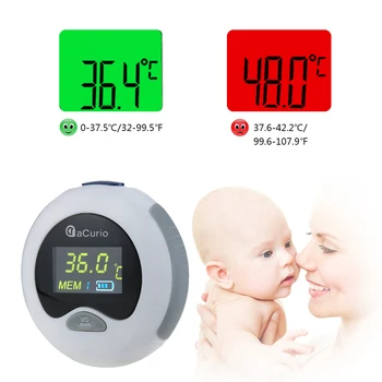 

AT-601 Thermometer LCD Monitor Digital Infrared Thermometer for Baby Kids Mini Ear Temperature Measure IR Device Memory Function