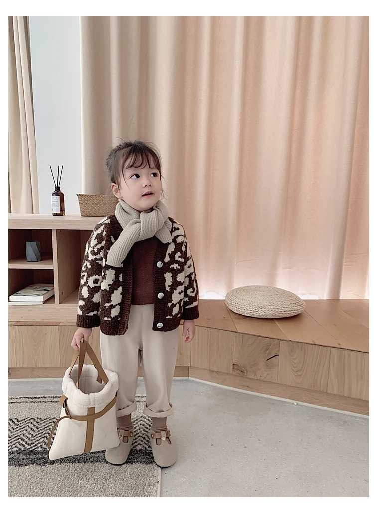 autumn winter new baby Girls Leisure Pants Children solid color loose leisure Trousers kids pants
