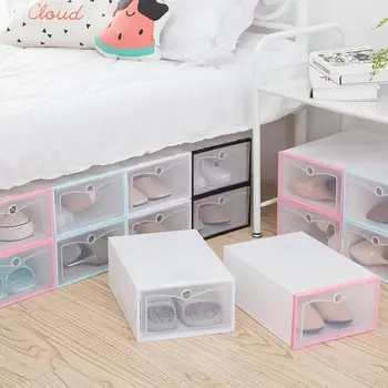 

2019 Shoes Box Transparent Storage Shoe Box Drawer Organizer Household DIY Shoe Box Drawer Divider Home