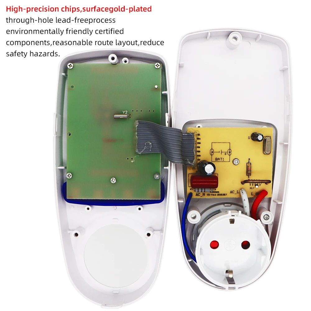 Цифровой ваттметр с европейской вилкой анализатор мощности электронный