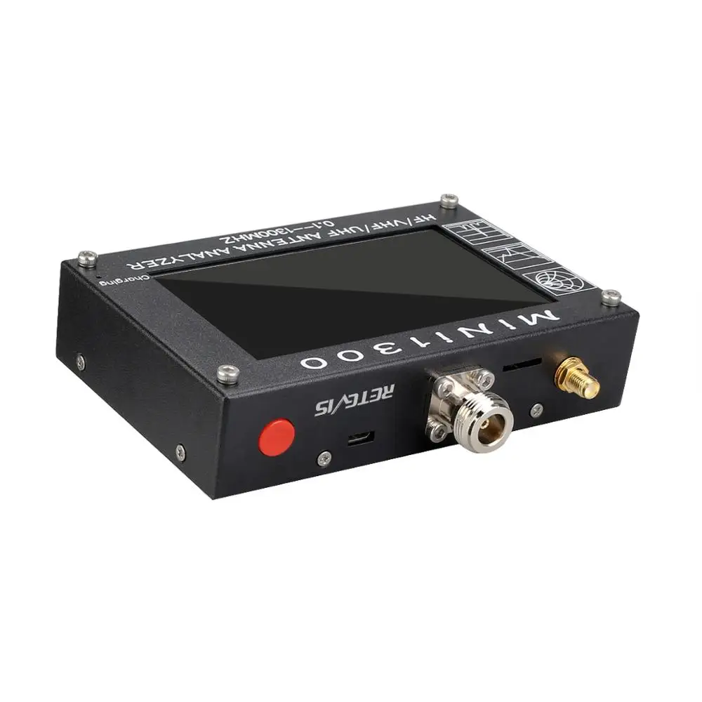 Retevis Mini 1300 HF/VHF/UHF 0,1-1300 МГц КСВ антенный анализатор с 4,3 дюйма ЖК-сенсорной антенной для радио