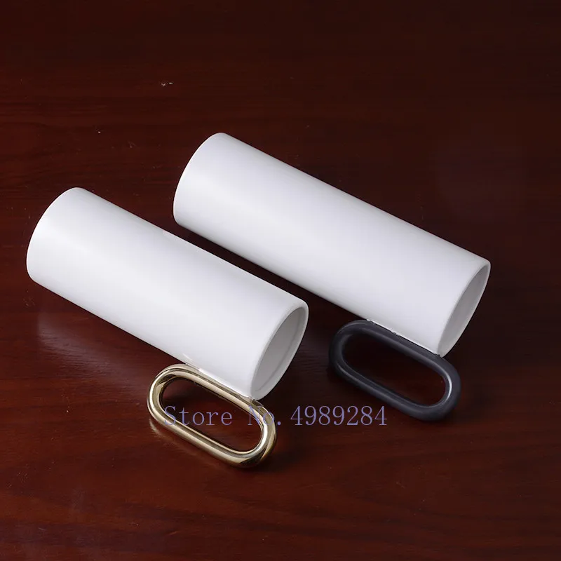 Creative Nordic ceramics Gold cylinder handle Flower arrangement accessories Modern home Decorative ornaments wedding