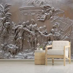 Европейский стиль 3D Объемное изображение ангела войны рисунок обои Гостиная ТВ мягкое кресло креативный домашний декор в стиле ретро фото