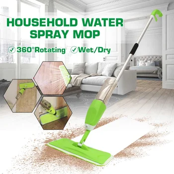 

Spray Floor Mop with Replacement Microfiber Pads Washing Flat Mop Home Kitchen Laminate Wood Ceramic Tiles Floor Cleaning Tools