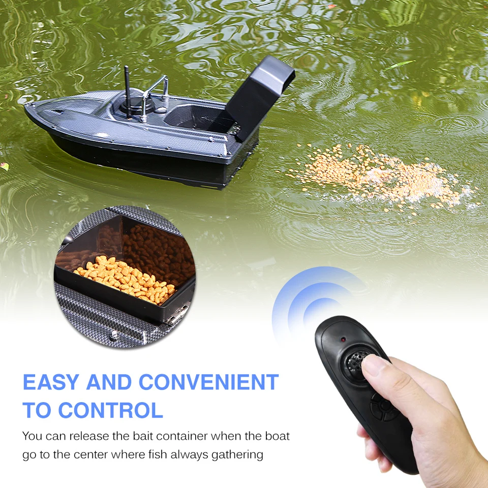 Bateau Appât RC Avec GPS Et Sondeur - Télécommande Sans Fil Pour Pêche