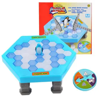 

Penguin Ice Kids Puzzle Game Break Ice Block Hammer Trap Classic Environmental Protection Plastics Party Game Toys