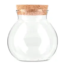 Милый дизайн чай кофе сахар Стеклянные Канистры цветочное растение ваза QT