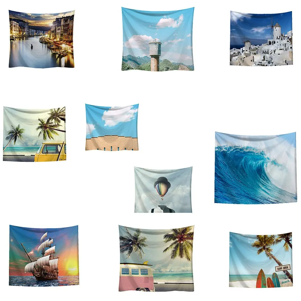 

New Hanging Cloth Portable Durable Art Wall Unicorn Tapestry Tapestry Home Decoration Mural Nordic Style Sea Beach Towel