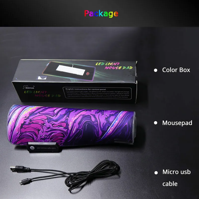 Hyper Beast XL RGB большой игровой коврик для мыши Коврик для клавиатуры светодиодный коврик для мыши с подсветкой компьютерный геймер большой коврик для мыши ПК офисный коврик для стола