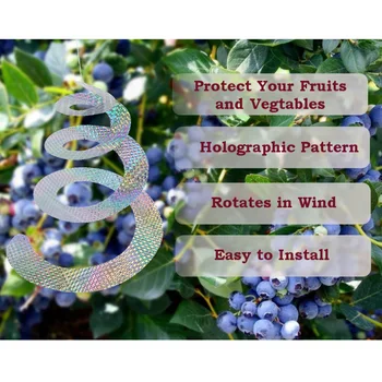 

5PCS Birds Scare Repellent Rotating Birds Away Hanging Spiral Bird Scare Repellent Pigeon Ccrow Deterrent