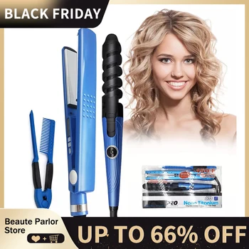 

Hair Straightener Flat Iron Curling Irons Professional hair Iron hair flat iron 11/4 nano titanium 450F temperature Hot Comb