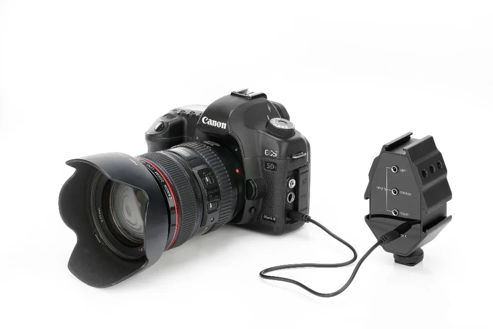 BOYA BY-MP4 2-channel Mono Stereo Mode Audio Adapter for Canon Nikon Sony Panasonic Digital SLR DSL