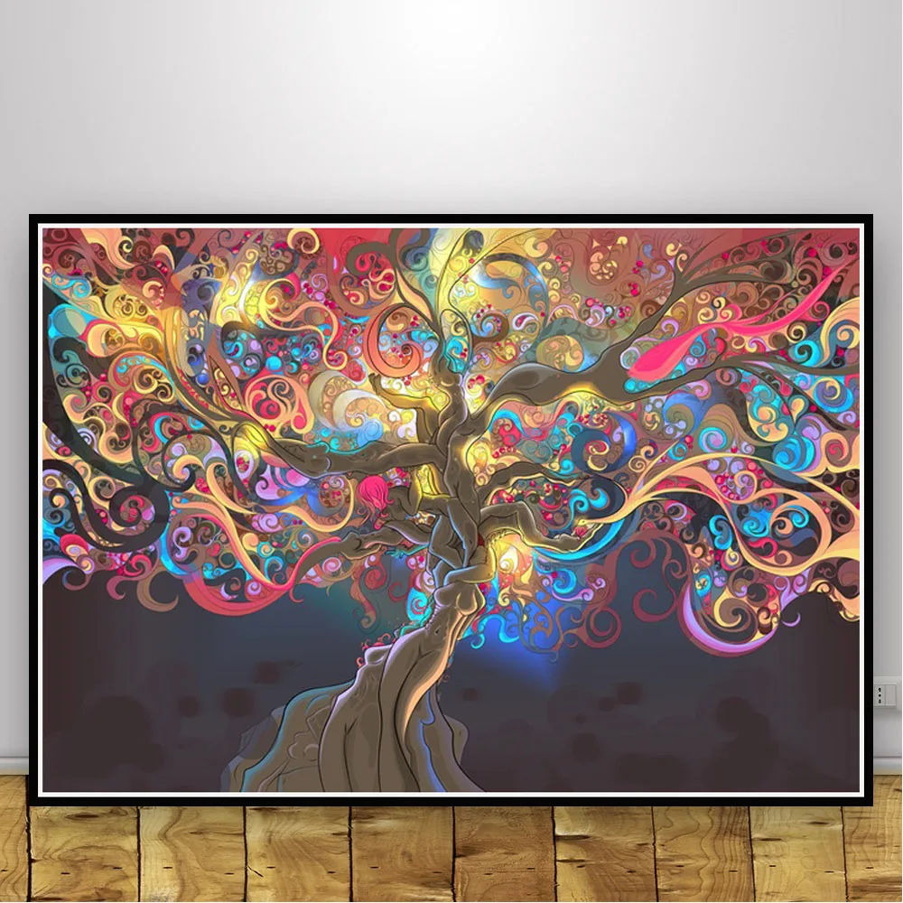 N-870 Psychedelic Trippy Visual Abstract Modern Hot Wall Poster Art 20x30 24x36" 