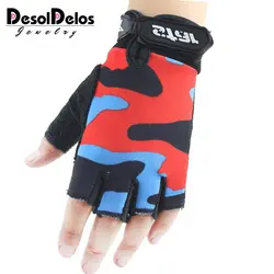 DesolDelos перчатки без пальцев для родителей и детей, эластичные камуфляжные перчатки для мужчин и женщин, спортивные не скользящие перчатки