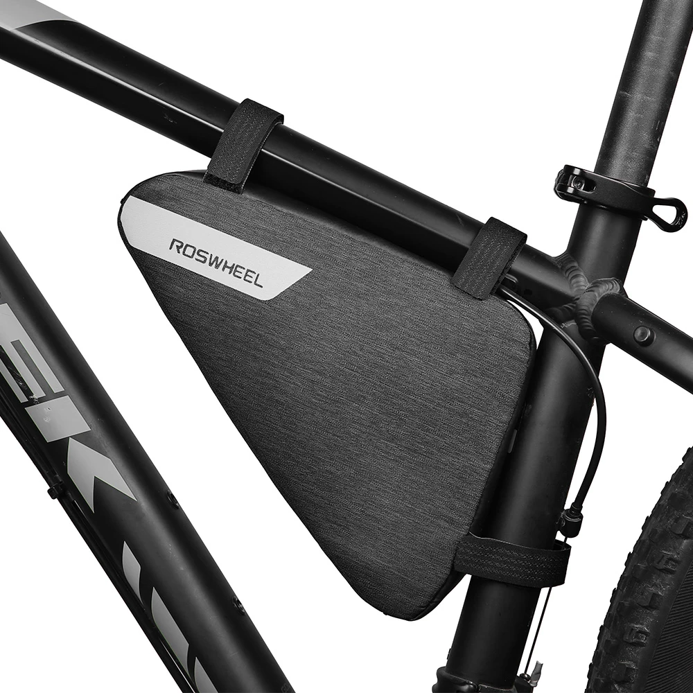  Bike Frame Bag Cycling Bicycle Seat Tube Bag Bike Seat Top Tube Pack Strap-on Pouch Storage Bag