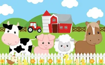 

Custom Round Backdrop Animals Farm Party Backdrop Plinth Cover