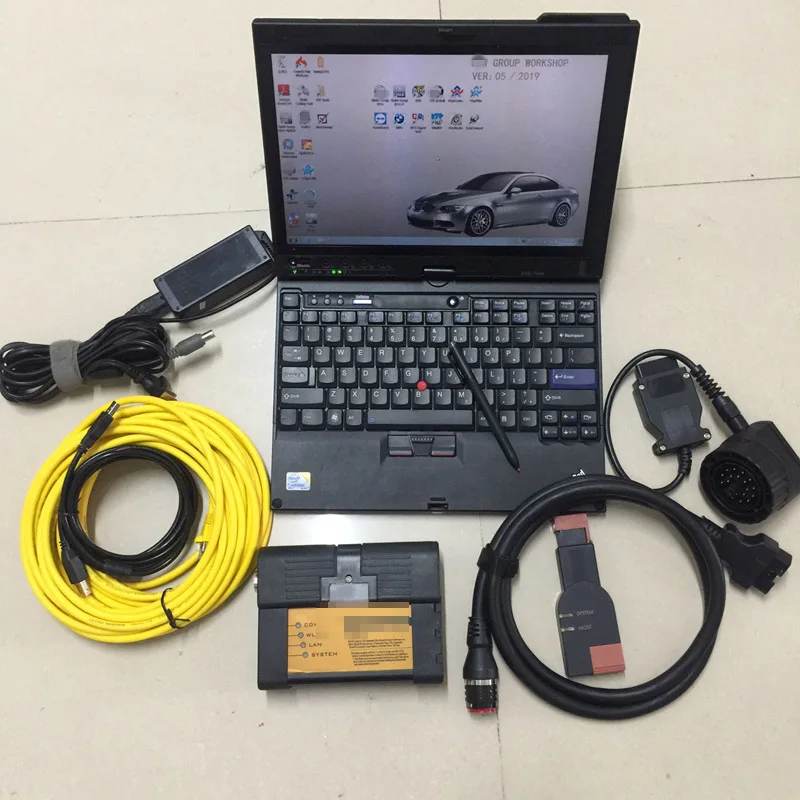 Для BMW icom a2 b c с ноутбуком x200t ПК программным обеспечением 2019 07 ISTA экспертный режим