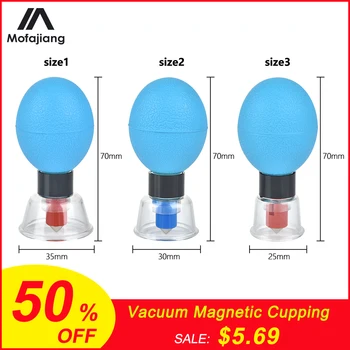 

Vacuum Cupping Chinese Magnetic Therapy Cups Set Acupressure Suction TCM Cup Acupuncture Massage Jars Weight Loss And Cellulite