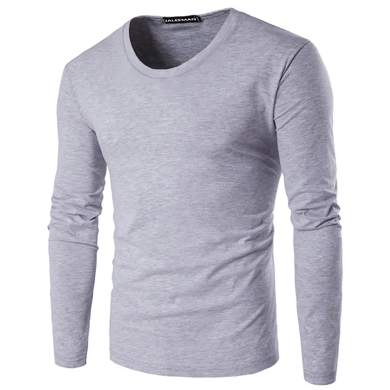 2019 New Men Black White Gray Red Autumn T-Shirts Long Sleeve O-Neck Big Size Tops Tees Streetwear Male Loose T-Shirt Plus | Мужская