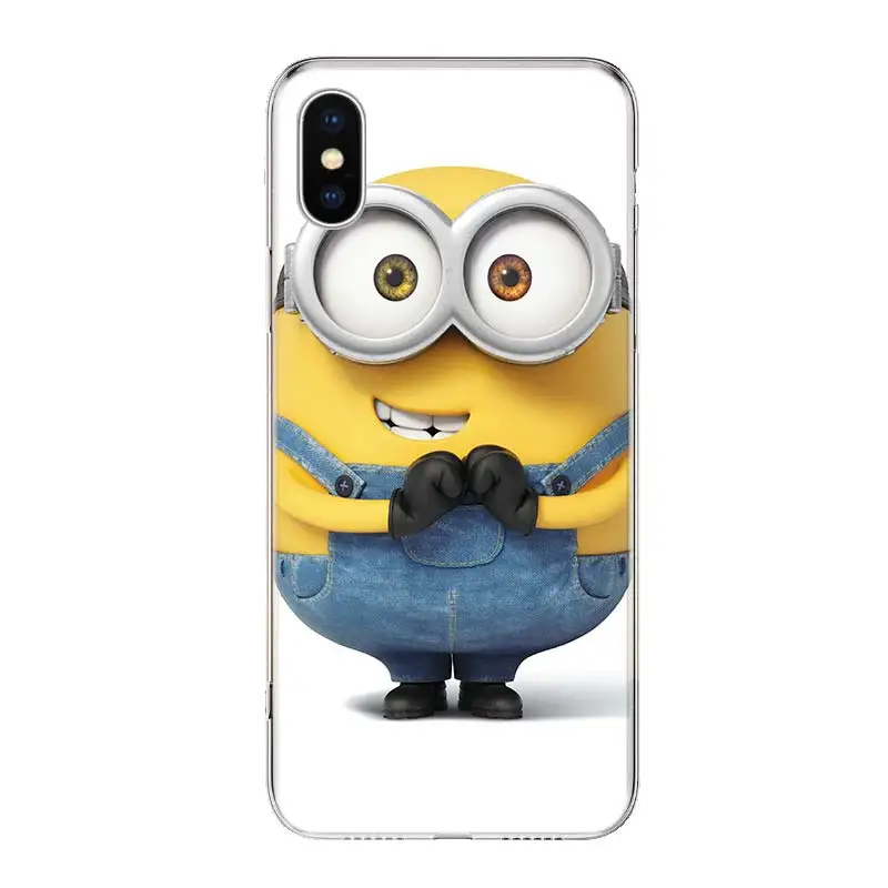 Милый крутой чехол для телефона с миньонами для iPhone 11 Pro 7 6X8 6S Plus XS MAX+ XR 5S SE 10 Ten Art TPU Coque Capa Shell