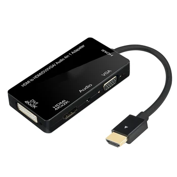 

Hot Sale HDMI To VGA DVI HDMI Adapter 3-in-1 Multifunction Audio USB Converter For Computer PC Projector