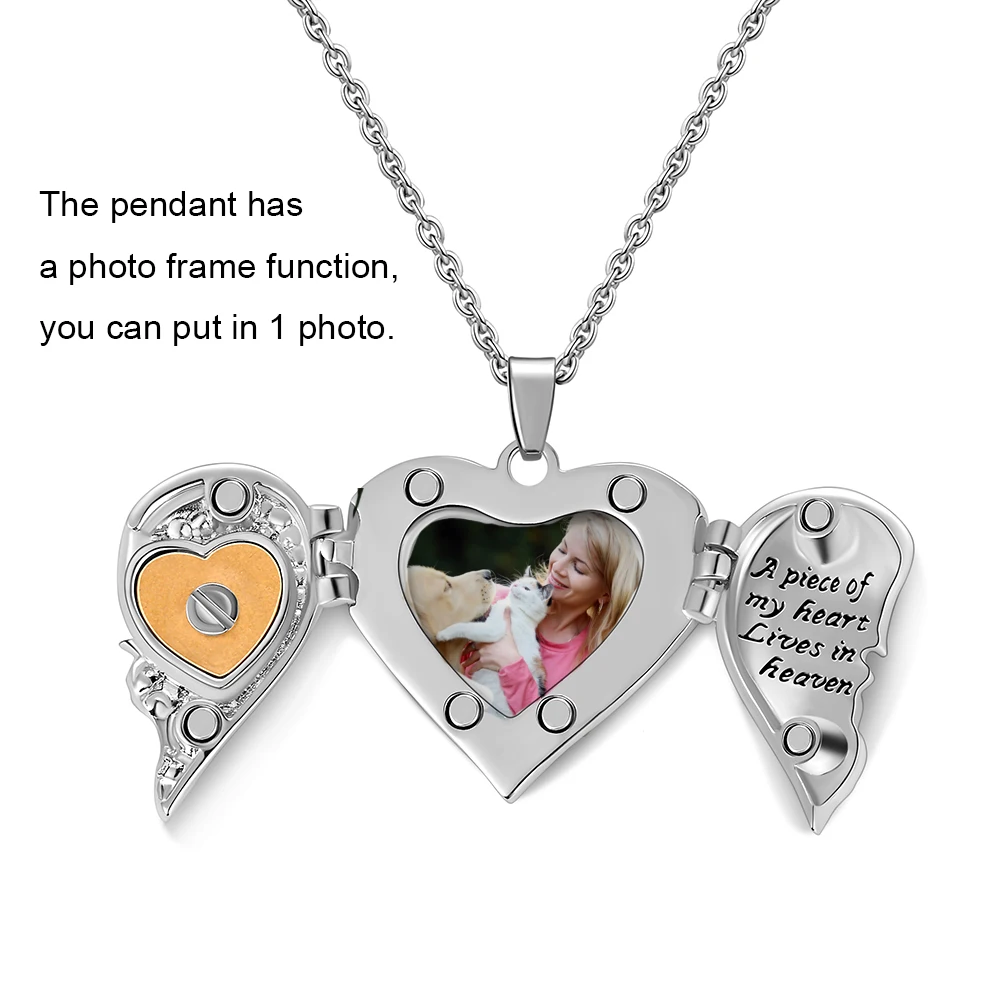 Ciondolo Cuore Ricordo Animali Domestici Collana Con Urna Per Ceneri, Gioiello Per Cremazione, Ciondolo A Forma Di Cuore Per Ceneri Medaglione Commemorativo Collana Portaceneri