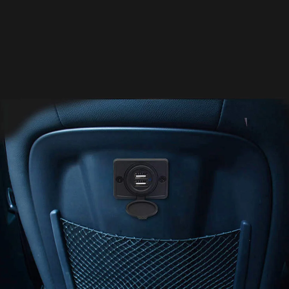 Двойной USB зарядное устройство аксессуар для автомобиля лодка адаптер питания быстрая зарядка розетка порт