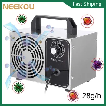 

NEEKOU 28g/h O3 Ozone Machine Ozone Generator Stainless steel Air Water Cleaner Timing Air Purifier Sterilization 220V/110V