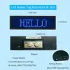 LED Name Tag LED Name Badge Rechargeable LED Business Card Sign with 44x11 Pixel USB Programming Digital Display for  Hotel-Blue ► Photo 2/6