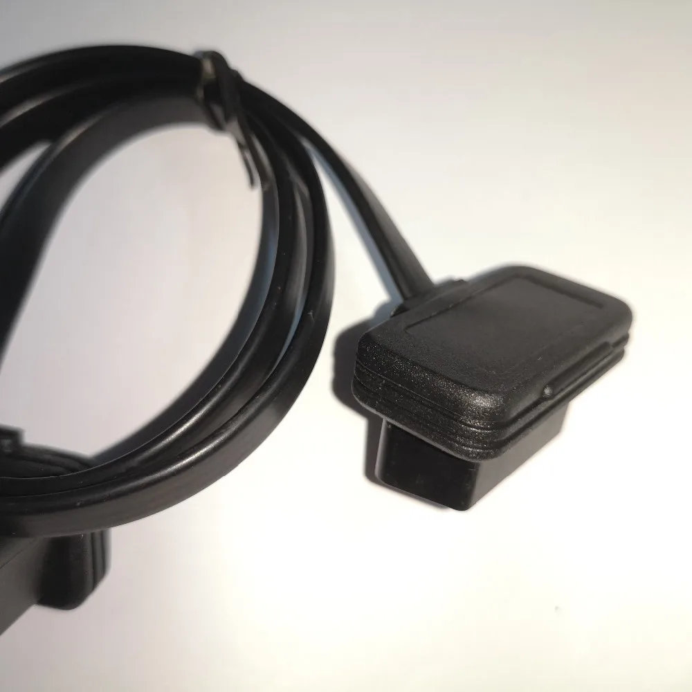c394030 100cm 60cm Flat Thin As Noodle OBD2 OBDII OBD 16Pin ELM327 Male To Female Elbow Extension Cable Diagnostic Scanner Connector (3)