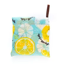 Складная хозяйственная сумка с лимонами, Экологичная Женская Подарочная Складная многоразовая сумка-тоут, портативная дорожная сумка через плечо, маленький размер