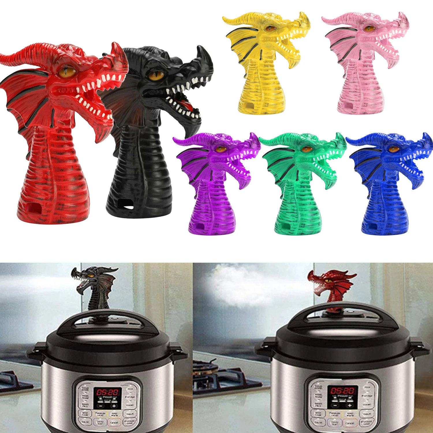 Fire-breathing Dragon Steam Release Diverter Tool Power Pressure Cooker Supplies