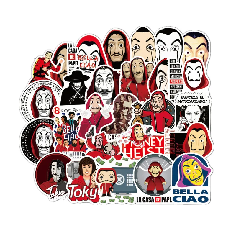50 шт. наклейки с надписью La Casa De Papel | Тематическая одежда и униформа