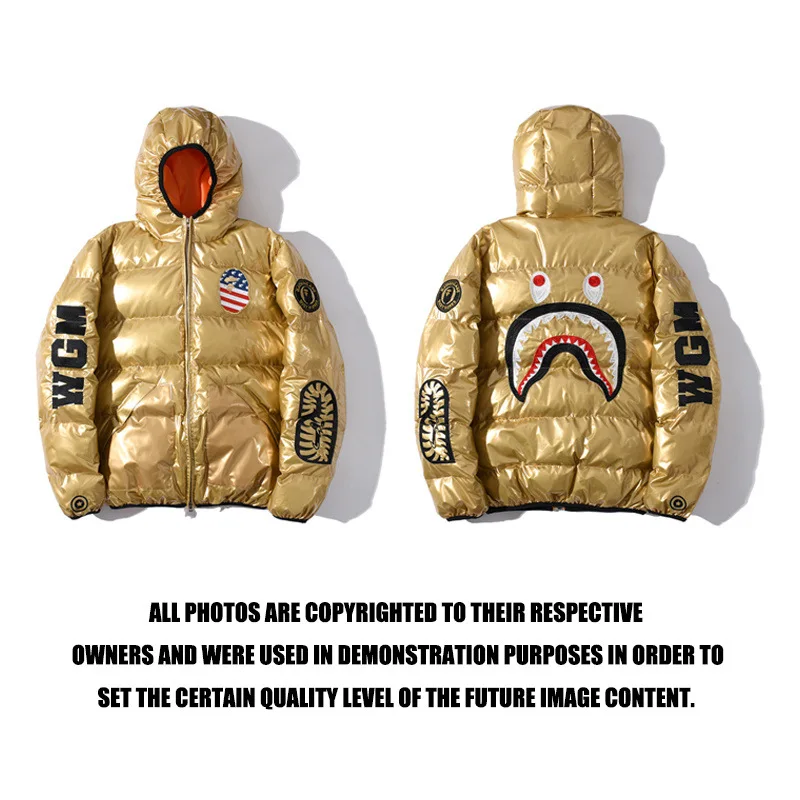 

2020 New Japanese PA Tide Brand Badge Embroidered PE Tyrant Golden Cotton Coat