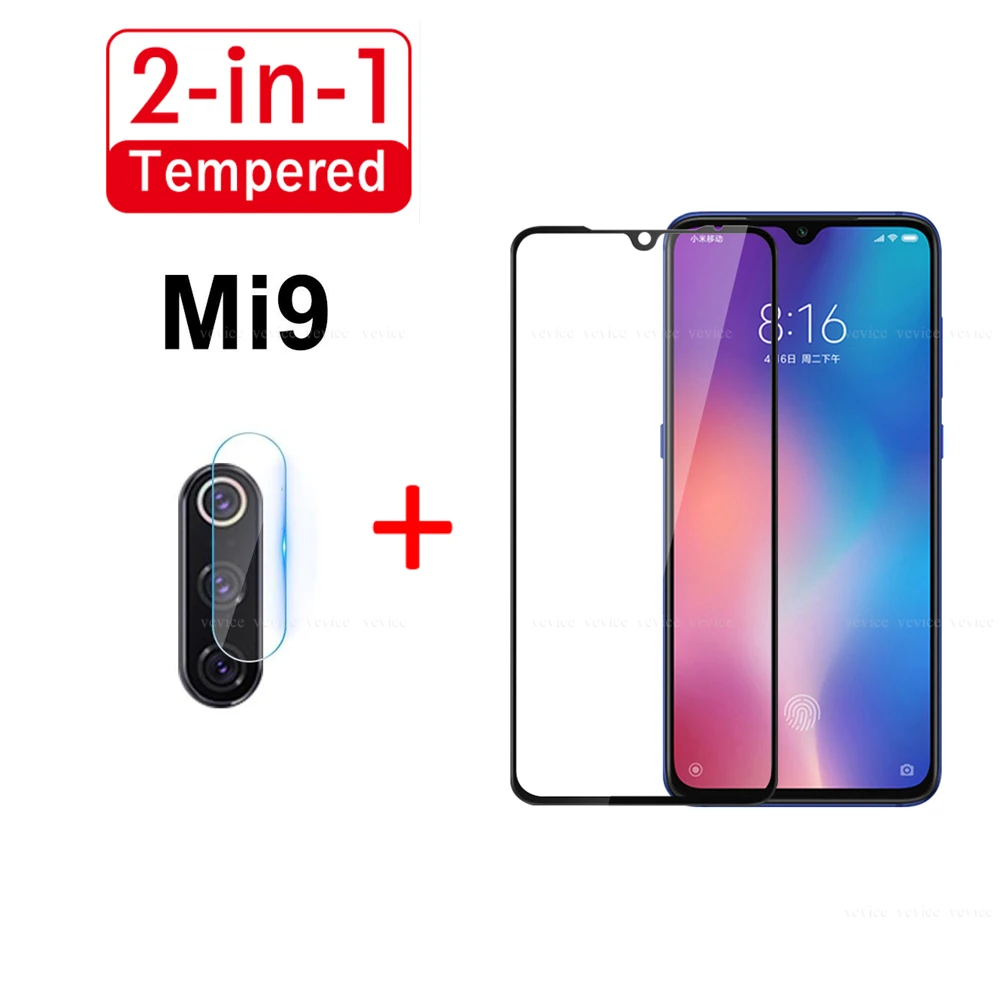 Пленка для объектива камеры Xiaomi MI9 9SE Mi9 Lite ударопрочная 2 в 1 закаленное стекло