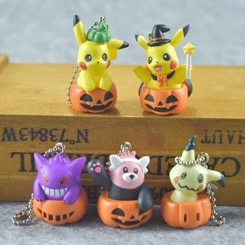 

2019 Pikachu Mimikyu PVC Doll Keychain Halloween To Send Children Small Gifts Christmas Gifts Gengar PVC Toy