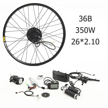 Электрический велосипед набор моторных колес 36 В 350 Вт 26 дюймов 1,95/2,10 Электрический велосипед набор для электровелосипеда E велосипед Горный Дорожный скоростной велосипед - Цвет: 26-2.10