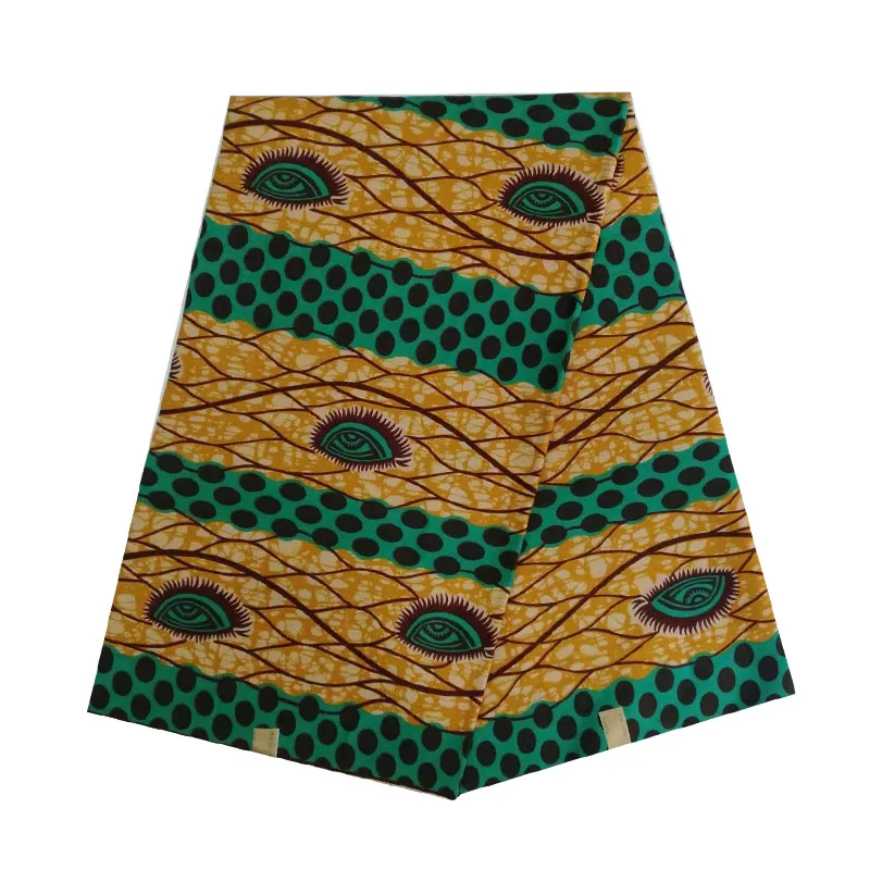 Африканская Датская восковая печать блока в ткани 6 ярдов хлопок желаемый дизайн глаз высокого качества V-L 624