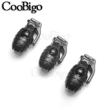 

500pcs 31.5 x 17mm Hand Grenade Cord Lock Toggle Stopper Clip for Paracord Shoelace Garment Bags Lanyard Rope Accessories