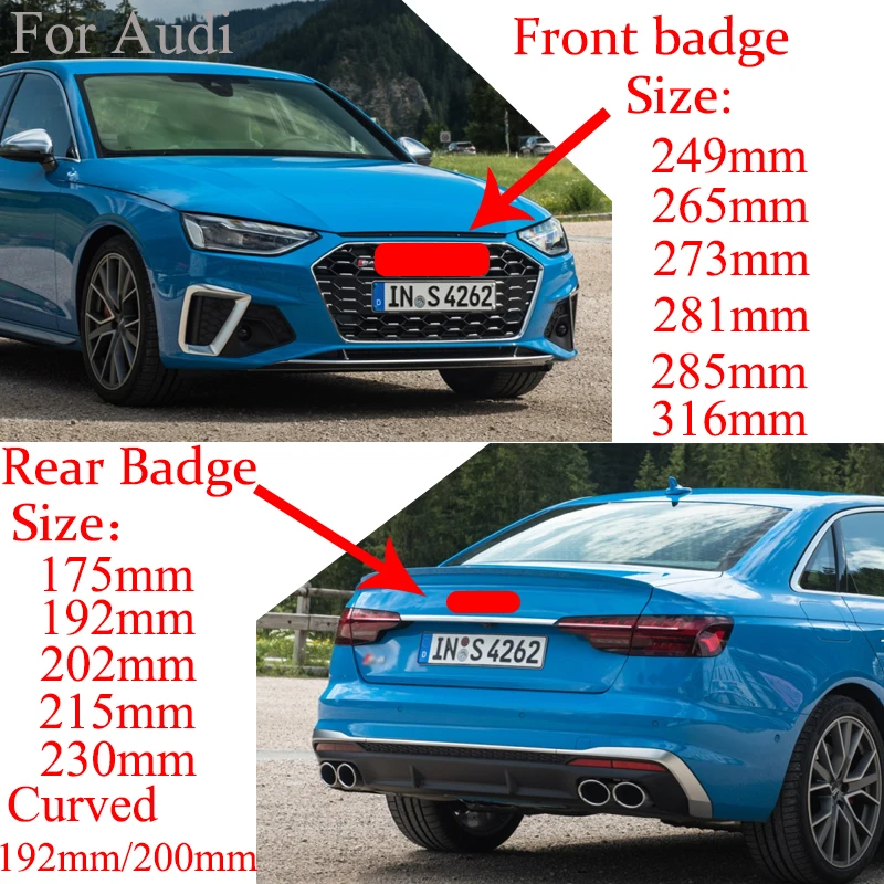 4 кольца высокого качества ABS 3D Автомобильная капота передняя крышка гриль задний