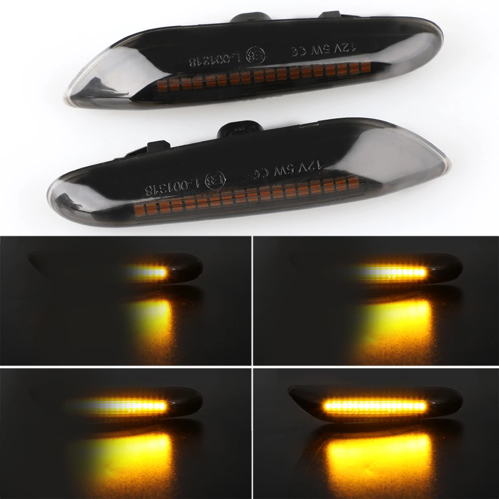 

2pcs 3528SMD 5W 12V Side Marker LED Water Flow Turn Signal Light Lamp For BMW E36 E46 E90/E91 E92/E93 E60/E61 Car Light Lamp