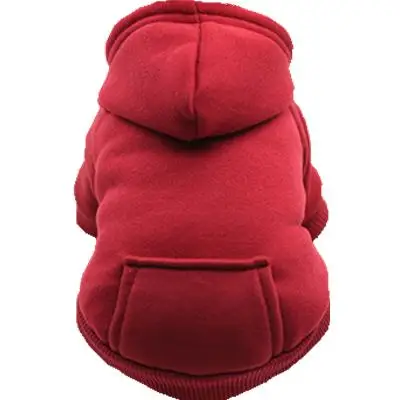 Red Одежда для собак толстовки с капюшоном для собак осенне-зимний теплый свитер для жакеты для собак Куртки хлопковые комбинезоны для щенков для костюма одежда для кошек - Цвет: Red