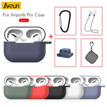 

5 Piece Set Earphone Case For Apple Airpods Pro Soft TWS Bluetooth Air Pods Pro Cover Case Silicone Pouch AirPod Pro Coque